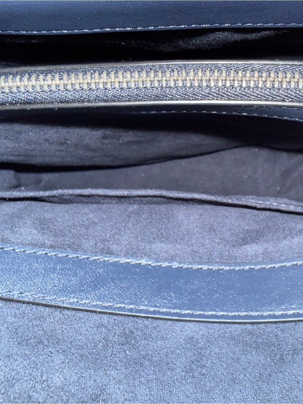 Coach Navy Leather Butterfly Appliqué Top-Handle Crossbody - Picture 10 of 12